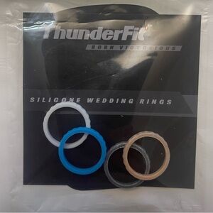 Thunderbird silicone wedding rings size 8 pack of 4